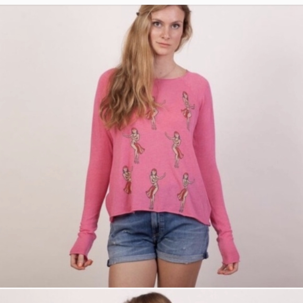 Wildfox Pink Dancer Top Size L